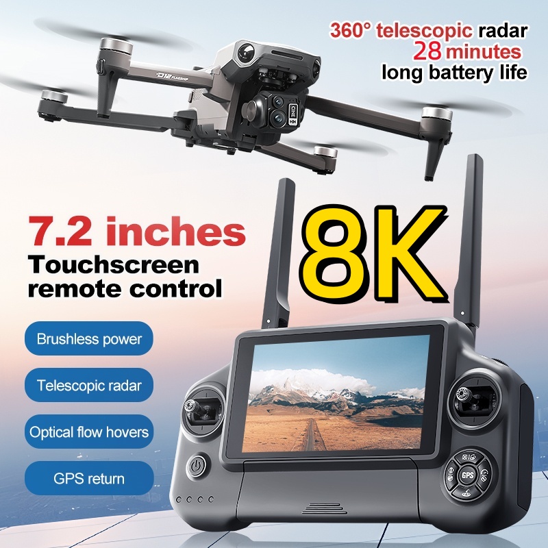 Drone Mapping - 8K 3 Axis Gimbal Brushless 7.2in