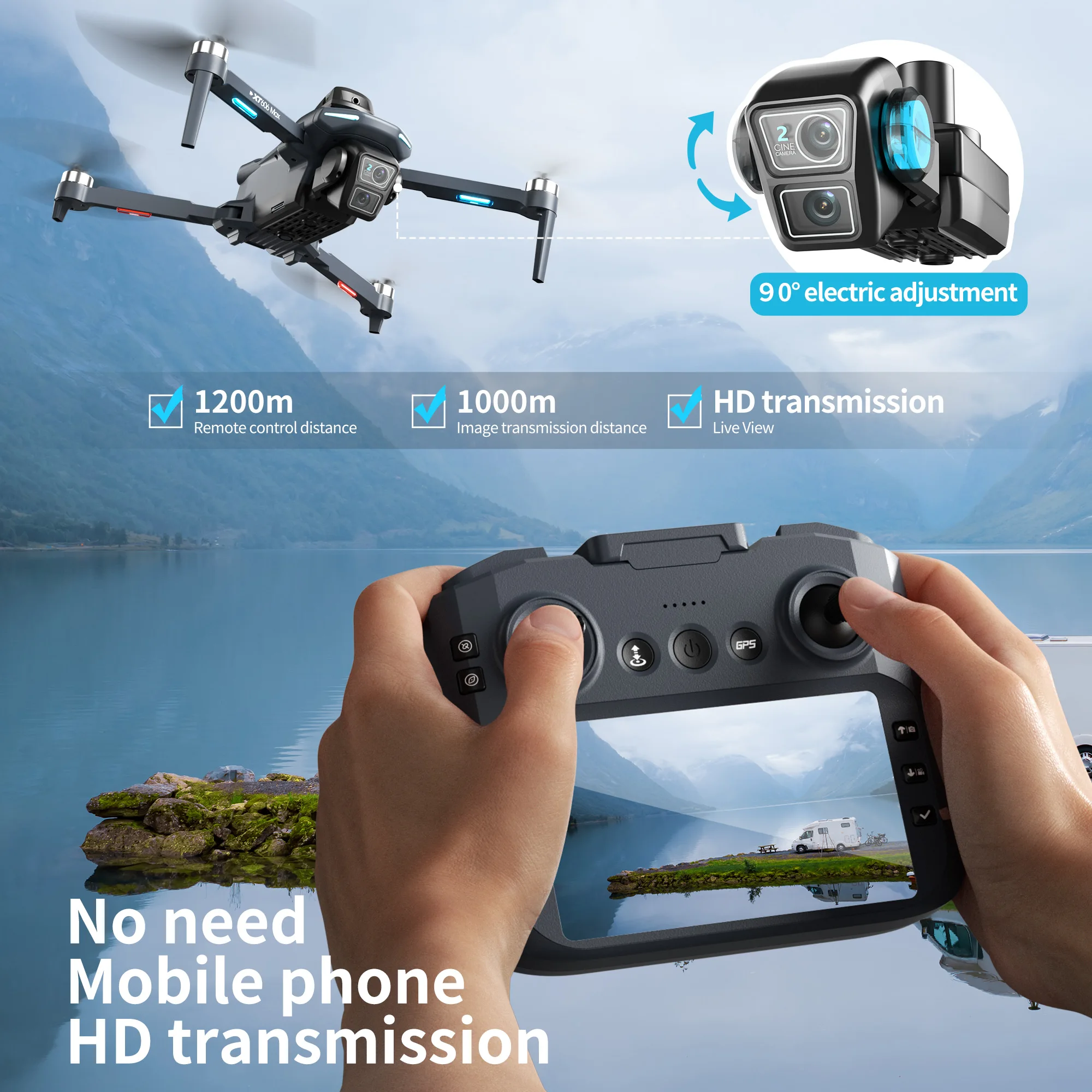 Lenovo XT606 MAX GPS Drone 4k  - Drone Multispectral ulasan dan harga