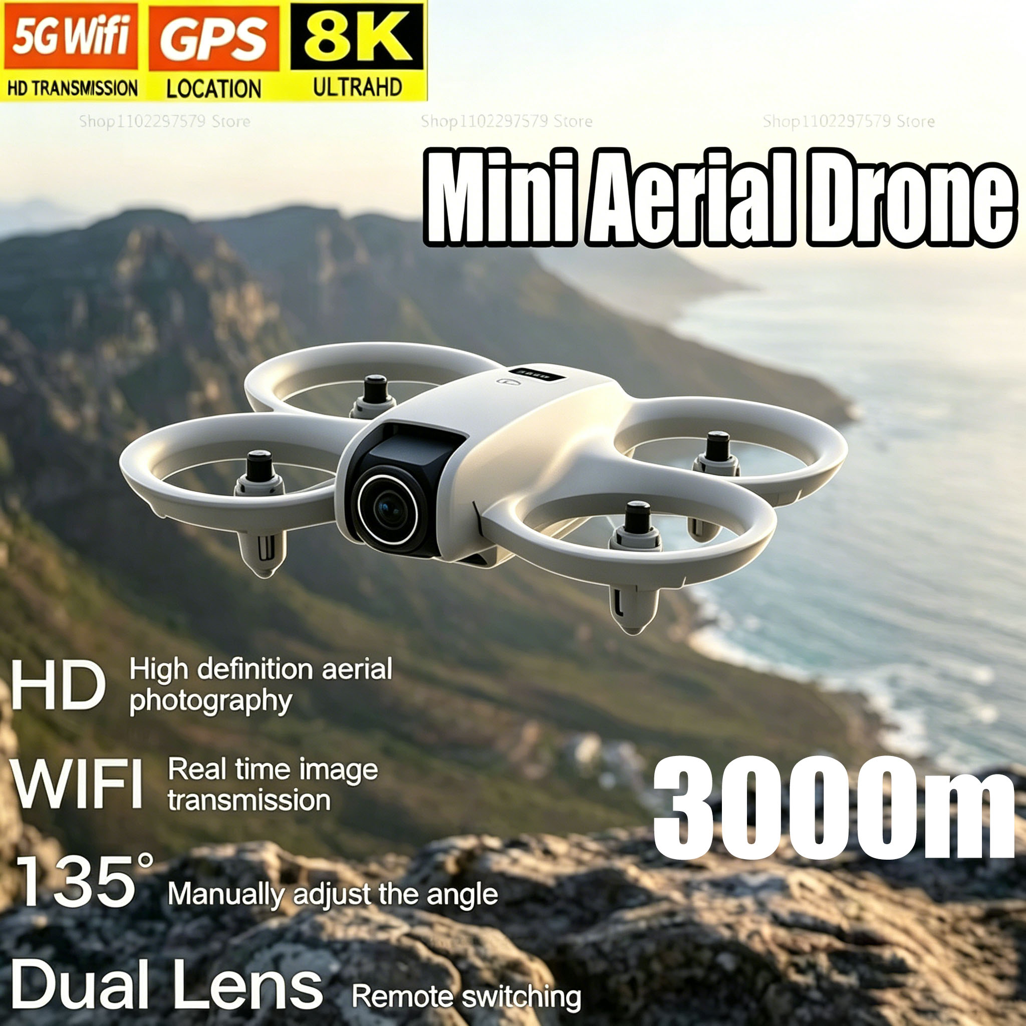 Mini Drone with 8K HD Camera F - Drone Video Production ulasan dan harga