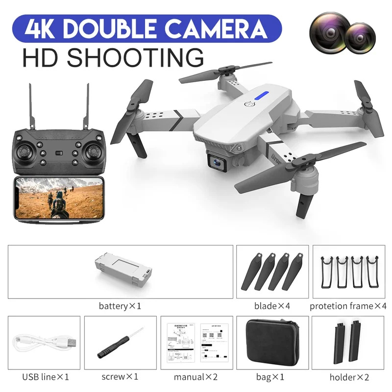 E88 ProIntelligent Folding Dro - Drone Cinematic ulasan dan harga